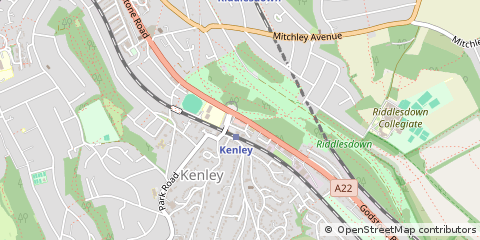 Map of Surrey