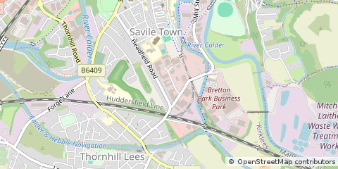 Map of Dewsbury, West Yorkshire