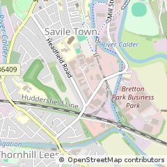 Map of Dewsbury, West Yorkshire