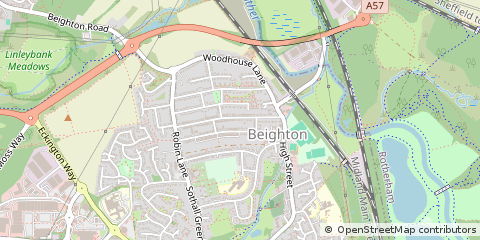Map of Sheffield, South Yorkshire