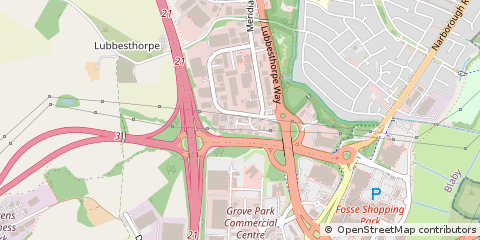 Map of Leicester, Leicestershire