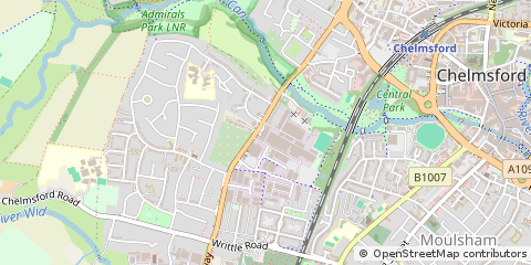 Map of Chelmsford, Essex