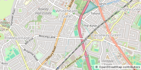Map of Rowley Regis