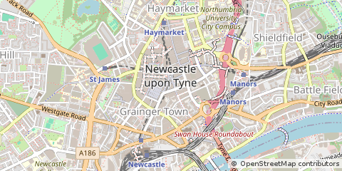 Map of Newcastle Upon Tyne
