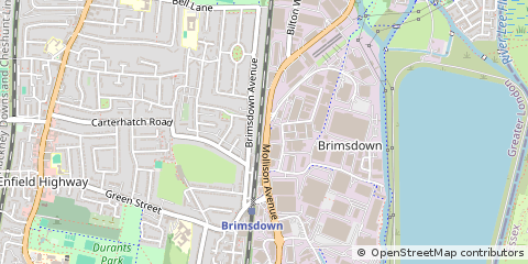 Map of Enfield, Middlesex
