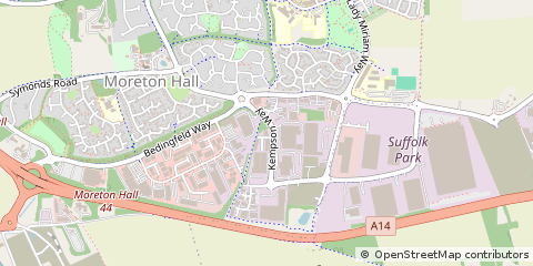 Map of Bury ST Edmunds, Suffolk