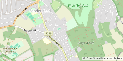 Map of South Croydon, Surrey