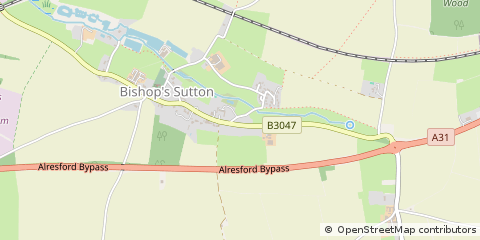 Map of Alresford, Hampshire