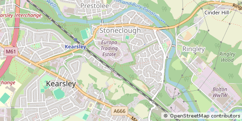 Map of Kearsley, Greater Manchester