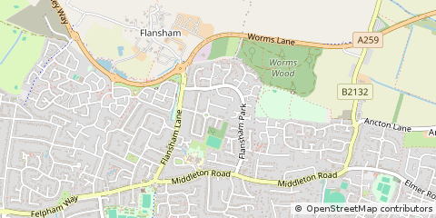 Map of Bognor Regis