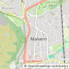 Map of Malvern,, Worcs