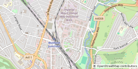 Map of Watford, Hertfordshire