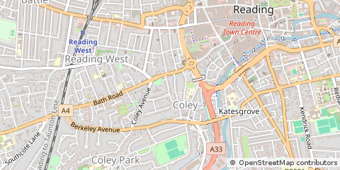 Map of Reading, Berks
