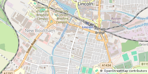Map of Lincoln, Lincolnshire
