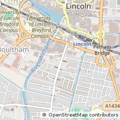 Map of Lincoln, Lincolnshire