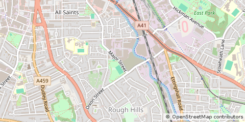 Map of Wolverhampton, West Midlands
