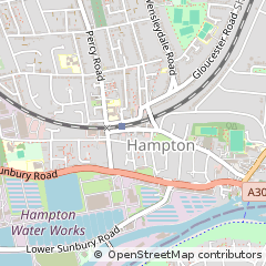 Map of Hampton, Middlesex