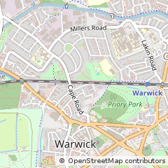 Map of Warwick, Warwickshire