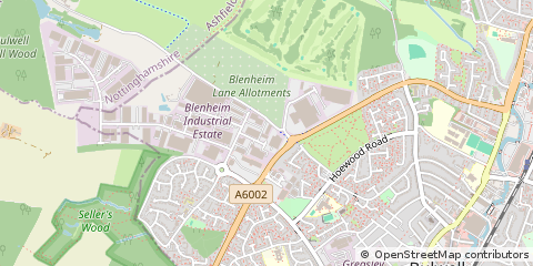 Map of Nottingham, Nottinghamshire