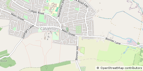 Map of Calverton, Nottinghamshire