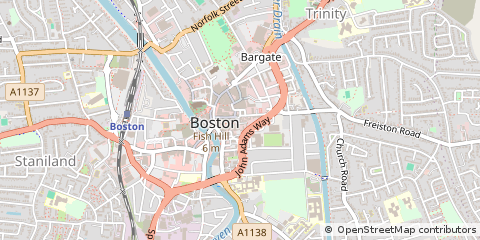 Map of Boston, Lincolnshire