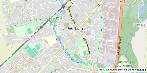 Map of Witham, Essex