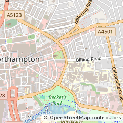Map of Northampton