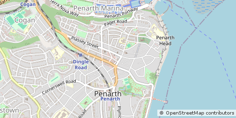 Map of Dinas Powys, Cymru / Wales