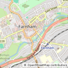 Map of Farnham, Surrey