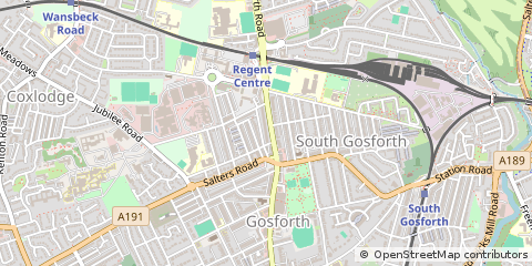 Map of Newcastle Upon Tyne, Tyne And Wear
