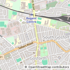 Map of Newcastle Upon Tyne, Tyne And Wear