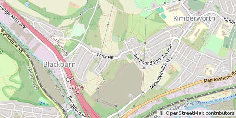 Map of Rotherham