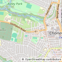 Map of Chorley, Lancashire