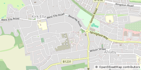 Map of Kirk Ella, East Yorkshire