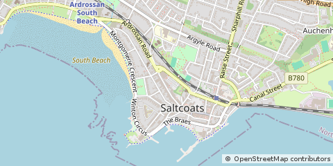 Map of Saltcoats, North Ayrshire