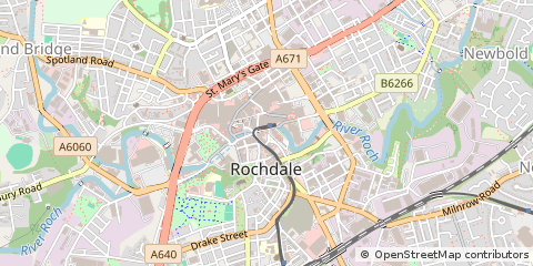 Map of Rochdale, Lancs