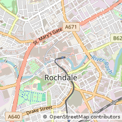 Map of Rochdale, Lancs