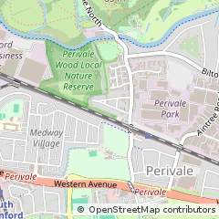 Map of Greenford, Middlesex