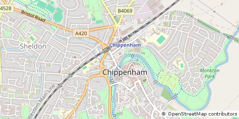Map of Chippenham, Wiltshire