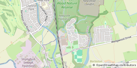 Map of Barlaston, Stoke-on-Trent