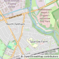 Map of Feltham, Middlesex