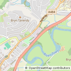 Map of Carmarthen, Carmarthenshire