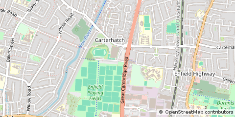 Map of Enfield, Middlesex