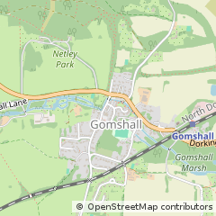 Map of Gomshall, Surrey