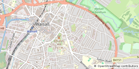 Map of Walsall
