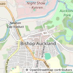 Map of Bishop Auckland