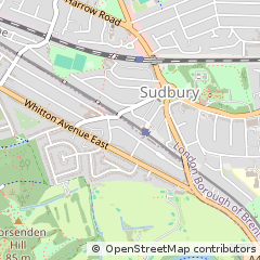 Map of Greenford, Middlesex