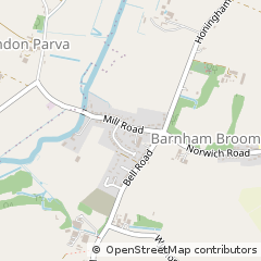Map of Barnham Broom, Norfolk