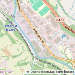 Map of Pontypridd, Glamorgan