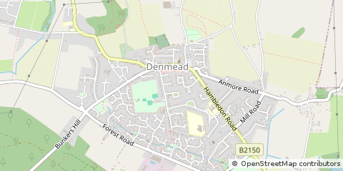 Map of Denmead, Hampshire
